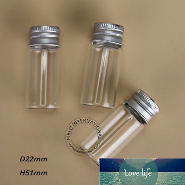 36pcs / lot 10ml Botella de muestra de vidrio con tapa de aluminio 1 / 3OZ Frasco vacío Envases cosméticos 10g Olla pequeña Envase recargable Precio de fábrica diseño experto