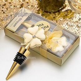 36 PCS Lucky Clover Bouchon De Bouteille Faveur De Mariage Cadeau D'anniversaire Événement Cadeaux Anniversaire Souvenir Quatre Feuilles Bouchon De Vin Douche Nuptiale