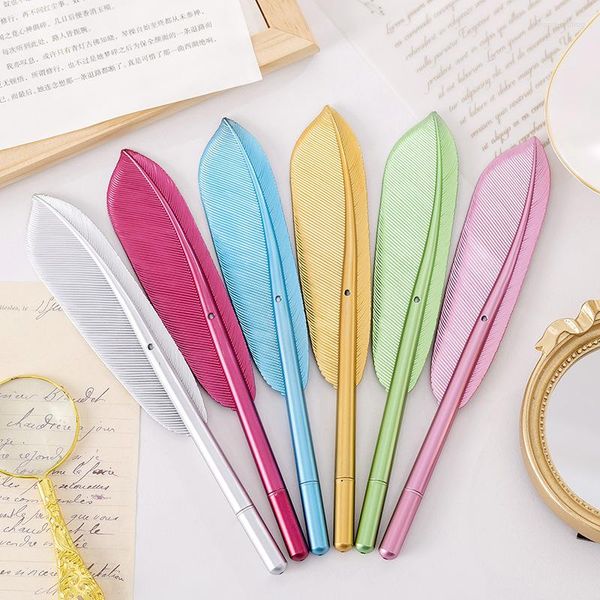 Stylos de luxe à plumes mignonnes, 36 pièces, fournitures scolaires, papeterie coréenne, accessoires de bureau, prix pour enfants