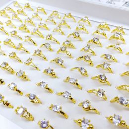 36pcs un anneau en acier inoxydable pour femmes index des accessoires de doigt d'or et d'argent