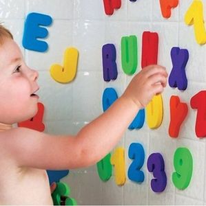 36pcs/set Alphanumeric Letter Puzzle Soft EVA Kids Baby Bathroom Early Educational Suction Up Bathing Toy