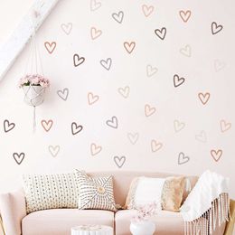 36 unids/set estilo bohemio pegatinas de pared con forma de corazón hueco bohemio para sala de estar calcomanía de pared del dormitorio pegatinas decorativas Diy murales