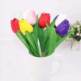 36 pièces/ensemble coloré tulipe stylo à bille nouveauté PU Simulation plante fleurs à bille 0.7mm encre bleue cadeau fournitures scolaires