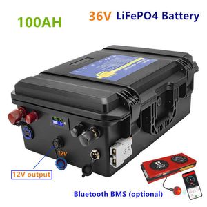 Batterie au lithium 36v 100ah LiFePO4 en option Bluetooth BMS 36v lifepo4 100ah batterie au lithium pour moteur de bateau à énergie solaire