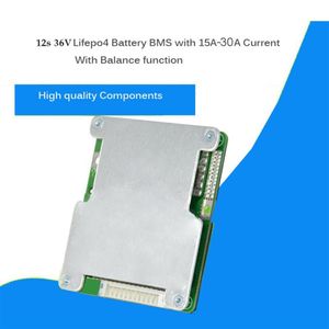 Batterie 36V 12S Lifepo4 BMS et PCB de vélo électrique 43 8V avec fonction d'équilibre et e-bike à courant constant 20A à 30A 282G