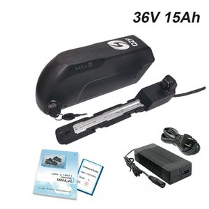 Batterie 36v 15ah pour vélo électrique ebike, attitude en forme de dauphin, pour moteur bafang 36v 250w 300w 500w