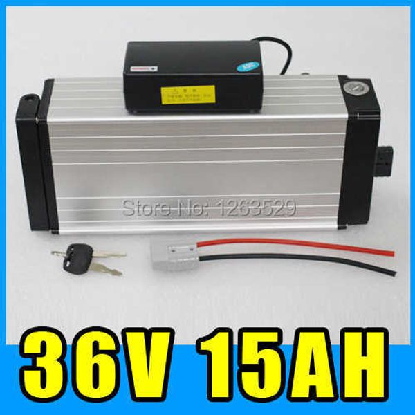 36V 15AH porte-bagages arrière batterie au Lithium en alliage d'aluminium batterie 42V vélo électrique Scooter e-bike