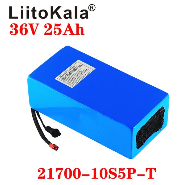 LiitoKala 21700 36V 25AH 10S5P 500W bicicleta eléctrica con batería triangular con tablero de protección