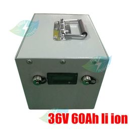 36V 60AH 80AH LI-ion Battery Battery BMM para 1800 W Scooter de motor eléctrico Bike Light Solar UPS + 10A Cargador