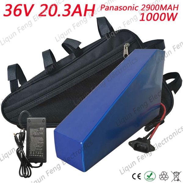 Batterie de vélo électrique 36V 36V 500W 1000W Batterie Ebike 36V 20AH Batterie au lithium pour scooter électrique Utilisation pour cellule Panasonic avec 30A BMS + Chargeur