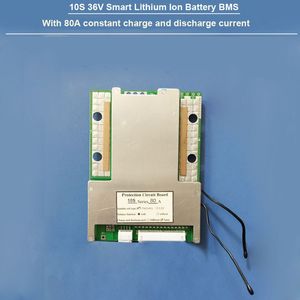 Livraison gratuite 36V etooth BMS pour carte PCB de batterie Li ion 10S 42V avec courant de charge et de décharge constant 80A et fonction de communication