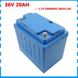 36Volt 1000W lithium ion batterij 36V 20AH elektrische fiets batterij gebruik 3.7V 5000mAh 26650 cellen met 30A BMS gratis douanekosten