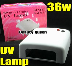 36W UV Lampe de durcissement lampe UV Lumière pour gel POLOK FAUK OFF Nail Art UV Gelnew1273092