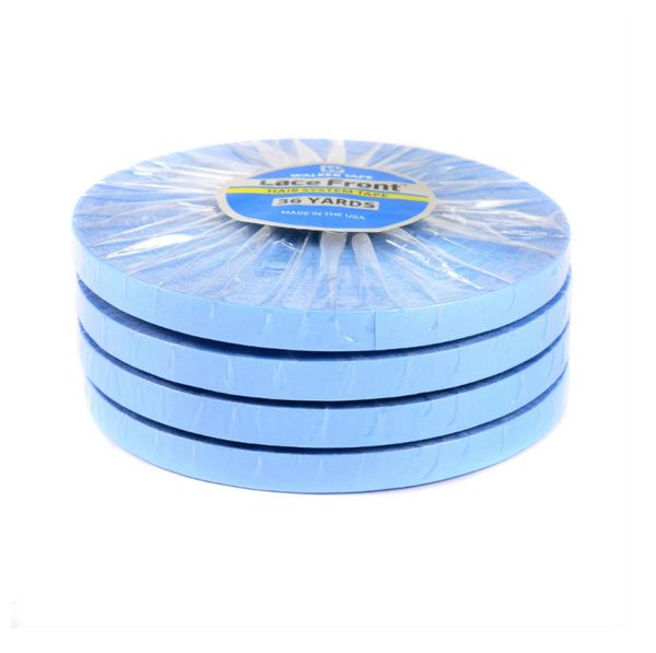 36yards Lace Front Support Tape Blue Liner Roll Tape For Lace WigPU Hair ExtensionToupee Hair Colle Wig Adhésifs 08cm10cm124256759