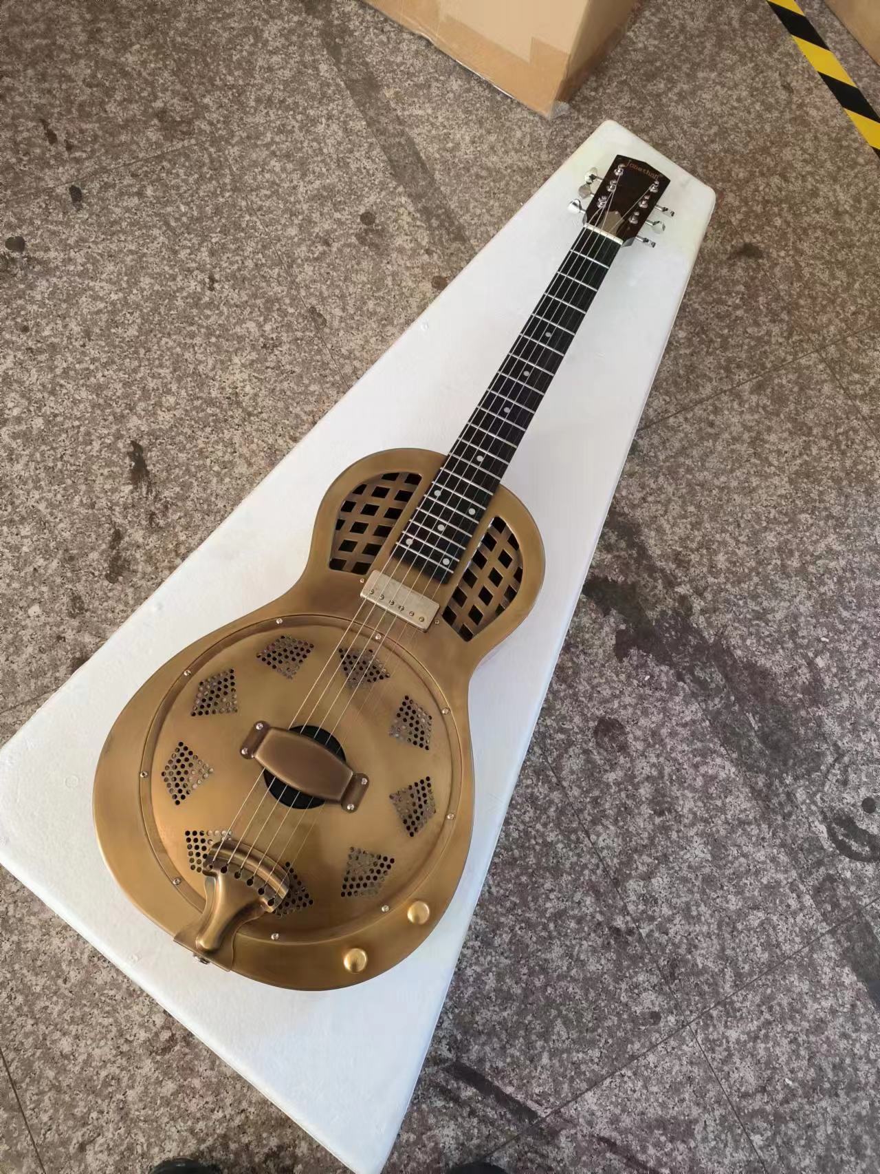 37 inches Jonathan 16 series resonator guitar resophonic guitars Metal Body Duolian electric-guitar dobra rare-guitar 1657EF