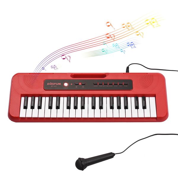 37 enfants clés Piano électronique avec mini microphone portable multifonction keyboard keyboard jouet musical toys for Boys Girls 240507
