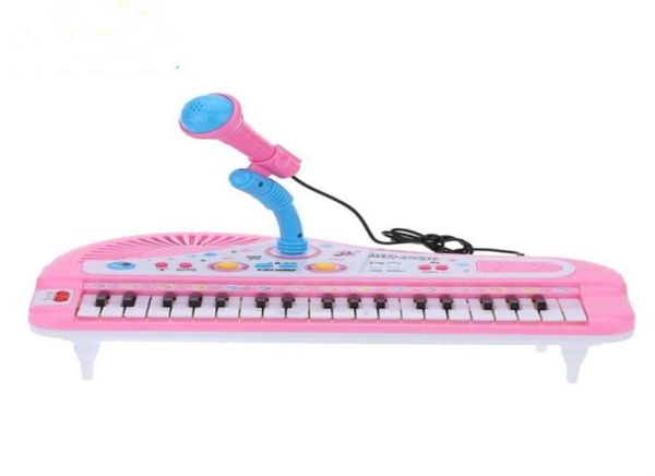 37 Keys Electone mini teclado electrónico juguete musical con micrófono