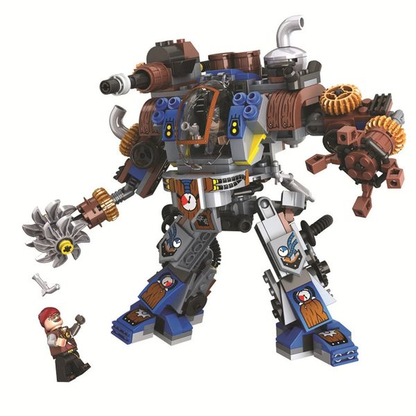 371 PCS City Age of Steam Gardiens The Nation Building Blocks Robots Mechanical Figuries Guerrior Figures DIY Blocs Blocs des jouets pour enfants