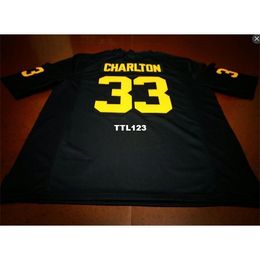 3740 #33 Taco Charlton Michigan Wolverines Alumni College Jersey S-4XLou personnalisé n'importe quel nom ou numéro de maillot