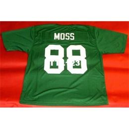 3740 Custom Marshall Dondering Herd # 88 Randy Moss Custom Green College Jersey Size S-4XL of Custom Any Name of Number Jersey