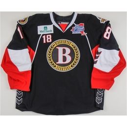 3740 personnalisé hommes jeunes femmes Vintage 2009-10 Brian Lee Binghamton sénateurs jeu porté maillot de hockey taille S-5XL