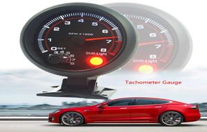 375039039 80mm 08000 Tachometermeter 12V 039 Auto Auto Tacho Rev Teller Tachometer W Red LED RPM Light3722187