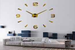 37 pouces Nouveau mur mural quartz watch paed moderne design grandes horloges décoratives européen autocollants acryliques salon klok6730209