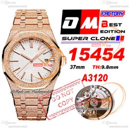 37mm 15454 givré A3120 montre automatique pour femme OMF or rose argent cadran texturé Bracelet en acier inoxydable Super édition montres pour dames Puretimewatch Reloj