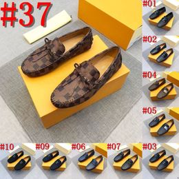 37Model Luxury Cuir Men Chaussures Casual 2024 Italien Soft Men Designer Mood Mocasins Handmasins Slip sur les chaussures de bateau Zapatos Hombre