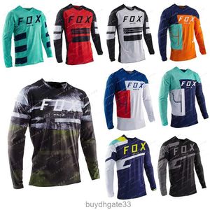 37PF T-shirts pour hommes Hommes Bat Fox VTT Jersey à manches longues Descente VTT Chemise Offroad DH Vélo Vêtements de cyclisme Camisas Ciclismo