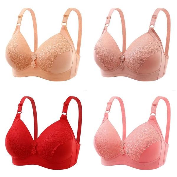 38-44 Bras BC plus taille pour les sous-vêtements féminins minces push up up up lace floral rembourré de bralette grande lingerie Brassiere Siere