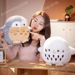 Oreiller en peluche hibou 38/45cm, poupées d'animaux de dessin animé, jouets en peluche doux, coussin de dos de canapé mignon pour enfants filles