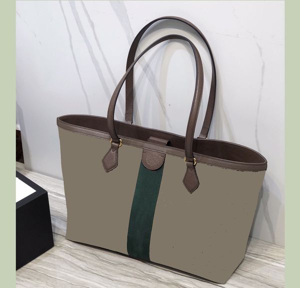 38 cm Diseñador de lujo Bolsos de compras Classic Canvas Fashion Totes Mujeres Bolso de gran capacidad de alta calidad Tote suficiente para ajustar al por mayor 631685