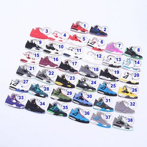 38 Couleurs Sneakers Chaussures Keychains pour hommes Femmes 4 Génération Basketball Gym Chaussures Chaire Chain de chaîne Charche de charre