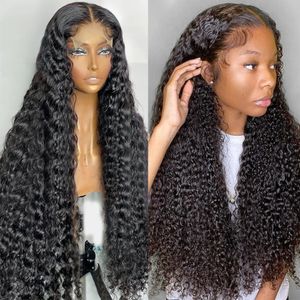 38 Inch Deep Wave Frontal Wig Brazilian Remy Curly 13x4 13x6 Lace Front Human Hair Wigs 4x4 lace Closure For Women