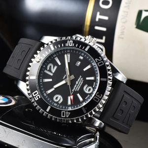 38% OFF montre Montre Breitl pour hommes hommes trois aiguilles Quartz Top luxe horloge calendrier fonction Super mode bracelet en caoutchouc Montre de