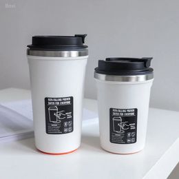 380/520ML Eenvoudige zuigmok Thermoskan Roestvrij staal Dubbel geïsoleerd koffiekopje Warm houden Kolf Draagbare reisauto Ijsbeker 240110