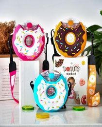 380 ml Donut Style Straps Bottel Portable Sport Multi Water Cup Creative Straw Plastic Kettle Drinkware HA13718865425