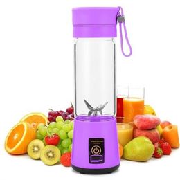 380 ml mélangeur portable maison USB rechargeable 4 lames électrique extracteur de fruits jus mini mélangeur bouteille accessoires de cuisine T20052227S