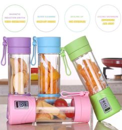 Licuadora portátil de 380ml, taza exprimidora, recargable por USB, eléctrica, automática, para batidos, vegetales, frutas, cítricos, zumo de naranja, mezclador de tazas5637658