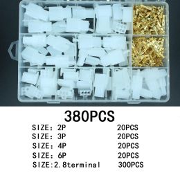 380 stks draadconnector 2p/3p/4p/6p Terminal Hoge kwaliteit plastic shell -connector voor autoluidsprekers en bedrading met mannelijk en vrouwelijk