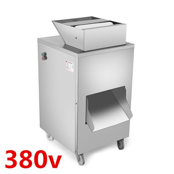 380v 1100w QC-A máquina cortadora de pollo, pato, ganso, paloma, pescado, máquina cortadora de carne, producción 800KG/hora