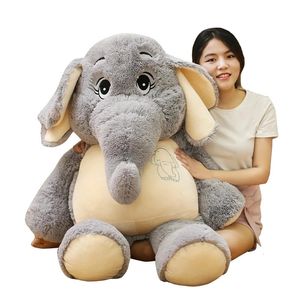 3898 cm géant en peluche éléphant apaiser poupée en peluche grandes oreilles heureuses jouets animaux pour enfants lit doux oreiller coussin enfants bébé cadeau 240105