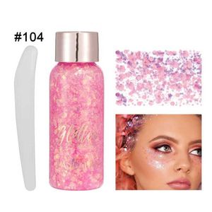38aa Corps paillettes avec Stracture cuillère Multifinectional Eye Glitter Nail Embouts Body Face Gel Gel Art Flash Sequins Loose Cream Festival Glitter Deco D240503