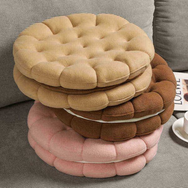 38Cm Style Nordique En Peluche Jouets Doux Dessert Biscuits Coussin Super Doux Rempli De Haute Qualité Maison Canapé Coussin De Sol J220729