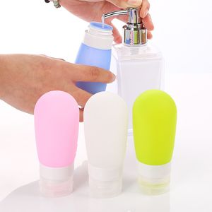 Bouteilles de voyage rondes portables en silicone de 38 ml, contenant de shampoing et de shampoing, couleur bonbon, bouteille d'émulsion de voyage 20220922 Q2