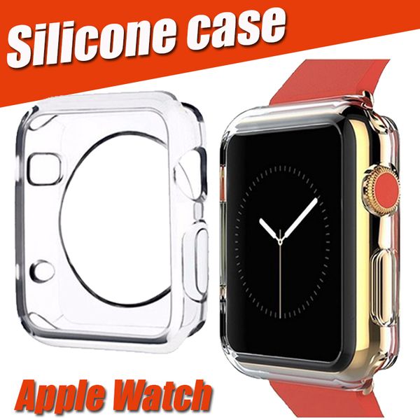 Estuche para Apple Watch Ultra SE Series 8 7 49mm 41mm 45mm 40mm 44mm Thin Slim Transparente Crystal Clear Soft TPU Caucho Silicona Cubierta protectora