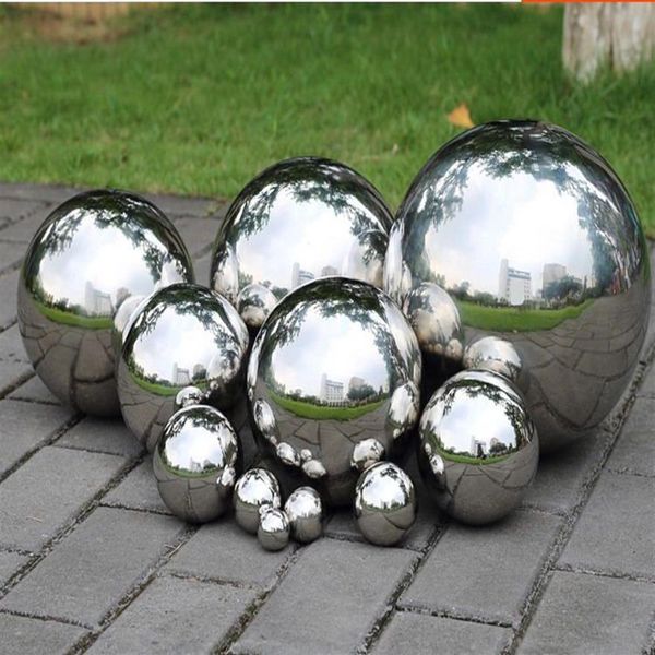 Boule creuse en acier inoxydable AISI 304, 38mm - 76mm, sphère brillante polie miroir pour types de décoration, boules flottantes pour l'extérieur Indoo239a
