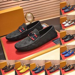 38model Lederen Mannen Schoenen Luxe Designer Casual Heren Loafers Man Mocassins Ademend Slip Op Flats Rijden Schoenen Zapatillas Hombre