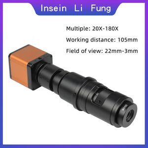 Microscope vidéo électronique numérique industriel, caméra 38mp 2K 1080P USB HD-MIL, stockage de carte TF à monture C, enregistreur vidéo d'images